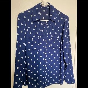 Express pooka dot shirts 2 blouses